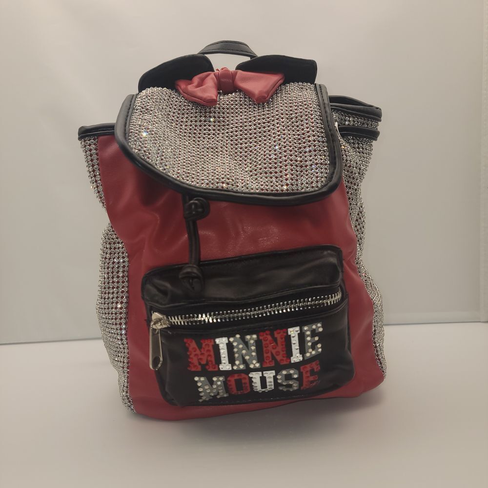 Disney Minnie Mouse Backpack Rhinestone Bling Mini Backpack Purse‎
